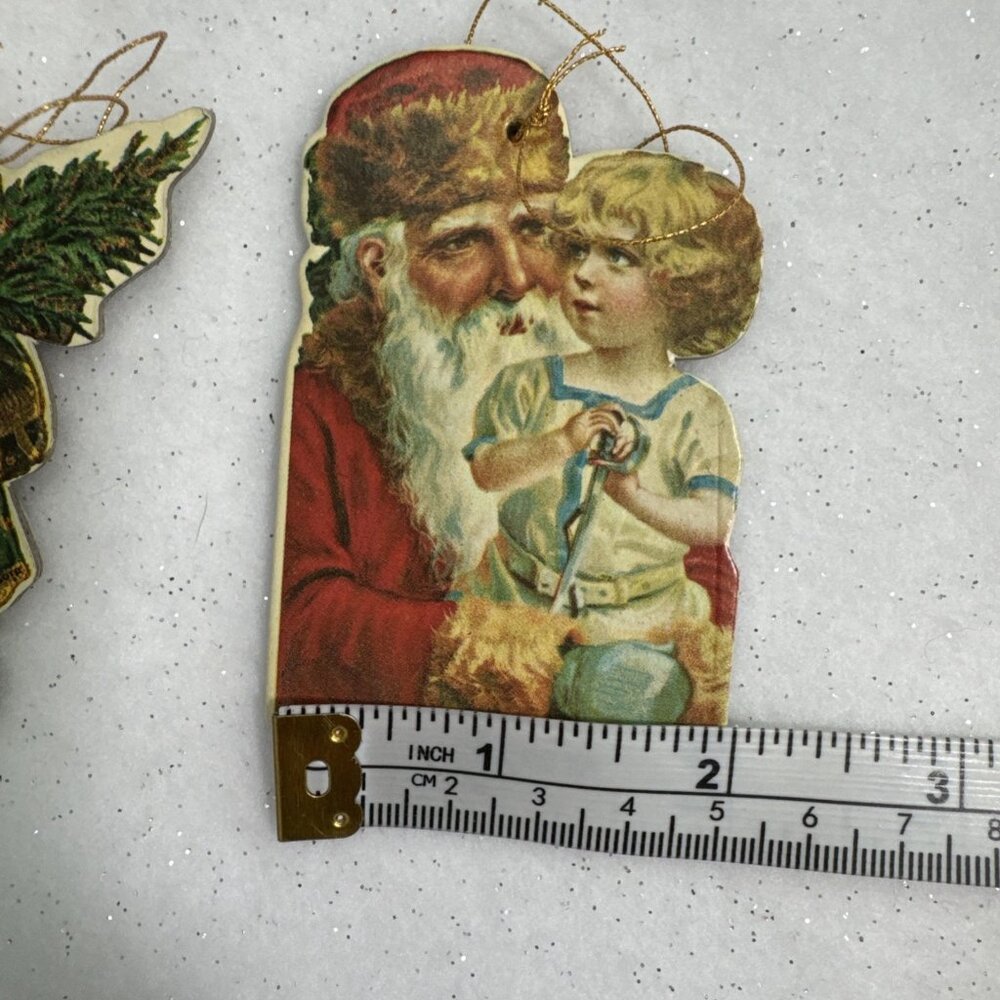 4 Vtg 1977 Merrimack Publ. Corp Die Cut Christmas Ornaments - Picture 10 of 12